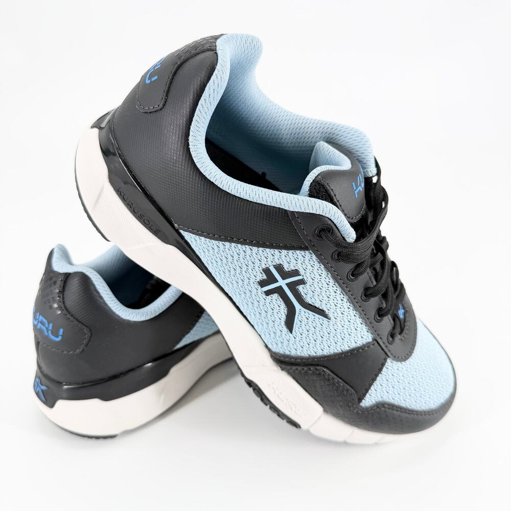 KURU Quantum 2.0 Women’s Walking Sneakers Size 9 W Jet Black Misty Blue Comfort